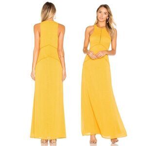 House of Harlow 1960 x Revolve Allegra Mustard Yellow Maxi Dress